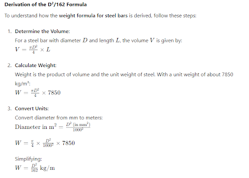 Derivation of the D²/162 Formula