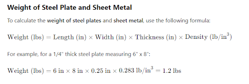 Weight of Steel Pipes 